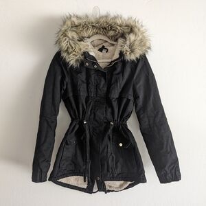 H&M Divided Pile-Lined Parka Jacket